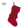 Reusable Fabric Stockings Velvet Christmas with Decorative Bow, Large Xmas Hanging Sturdy Candy Holders Socks for Fireplace, Mantel, Tree, Holiday