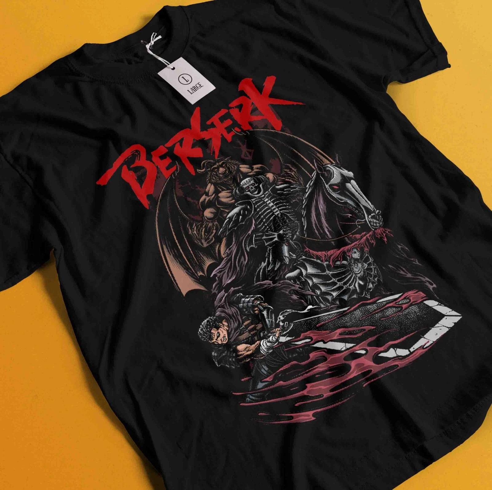 

Футболка Berserk Футболка Гатс Футболка Гріффіта Футболка Каски Футболка Воїна Аніме Манга Фарнезе 2XL
