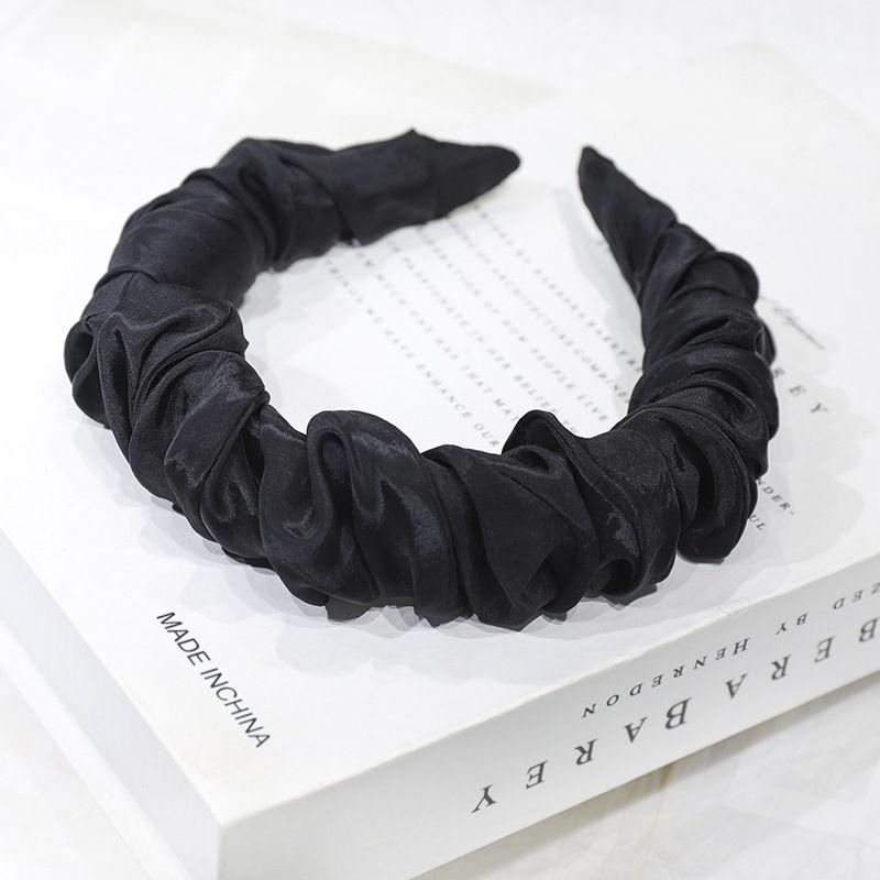 

Шпилька для волос, аксессуары для волос, плиссированные головные уборы, однотонная повязка на голову, модная 17*13cm чёрный