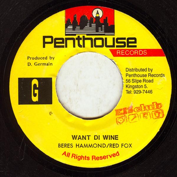

7-дюймовая пластинка BERES HAMMOND RED FOX Want Di Wine NONE Penthouse Recor Ямайка Регги Ска Даб Б/у
