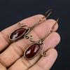 Red Carnelian 999 Copper Wire Wrapped Earrings, Handmade Gemstone Earrings Jewelry, Gifts For Wife Brand New Earrings