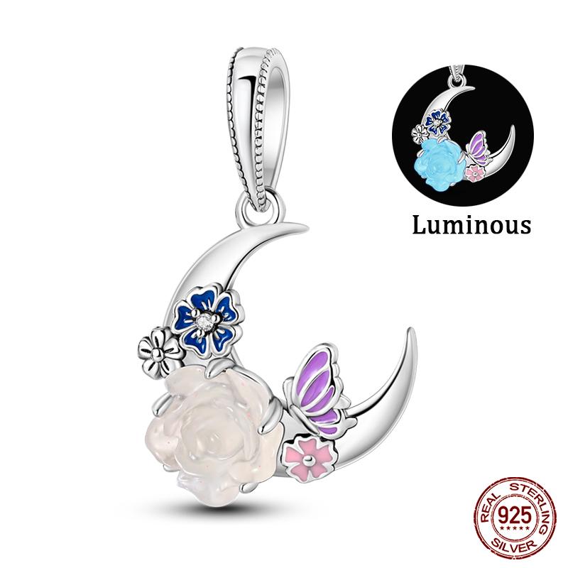 Fashion Copper Sparkling Zircon Star Moon Series Charms Beads Fit Qikaola Original Bracelets Diy Birthday Jewelry