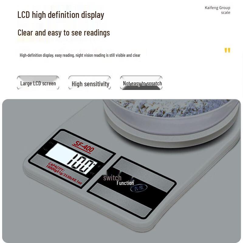 OUOETY High-Precision Digital Kitchen Scale CN Plug (adapter Included)