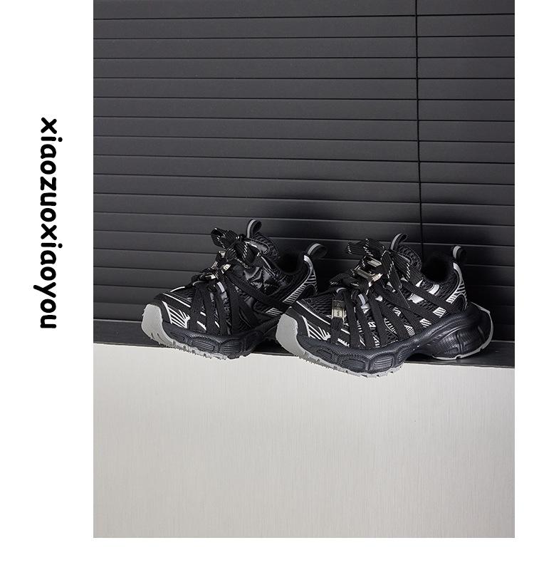 2025 Spring and Summer New Paris Children's Dad Shoes Casual Boys Sports Shoes Girls Mesh Shoes Breathable Mesh Baby