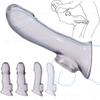 Gjenbrukbare penishylser Pikkforlenger Forstørrelse Analplugg Sexleketøy For Menn Forsinket Ejakulasjon Mannlige Dildoer Ingen Vibrator Kondom
