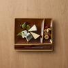 Mino ware with a brown made in size M x with dividers and a palette Microwave and dishwasher Product "Isola" plate, brown, glaze, Japan, (17 14.5 cm),