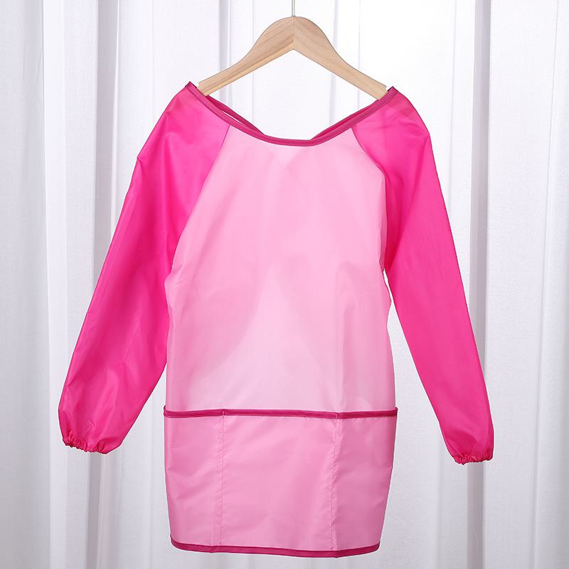 Tablier d'art à manches longues pour enfants avec poche et housse de protection pour aquarelle