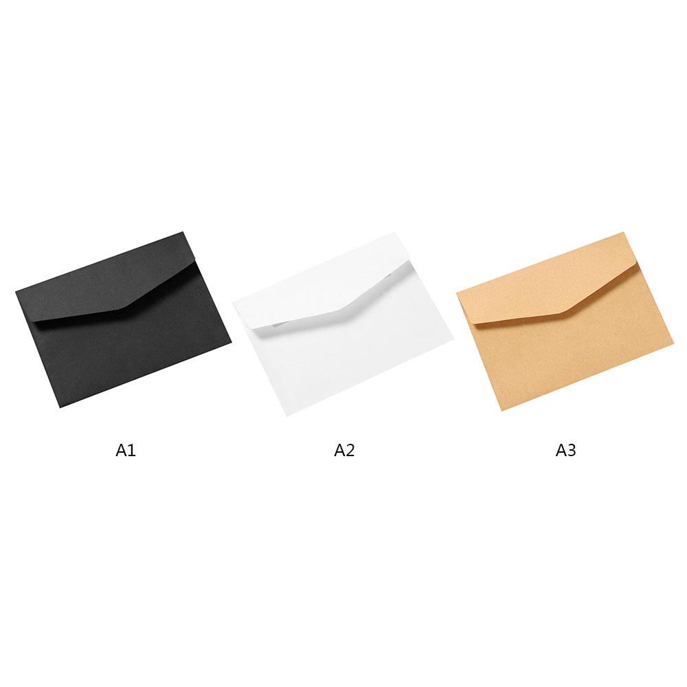 50PCS Blank Envelopes Western Style Envelope for Photo Greeting Card 12.5x17.5cm Black