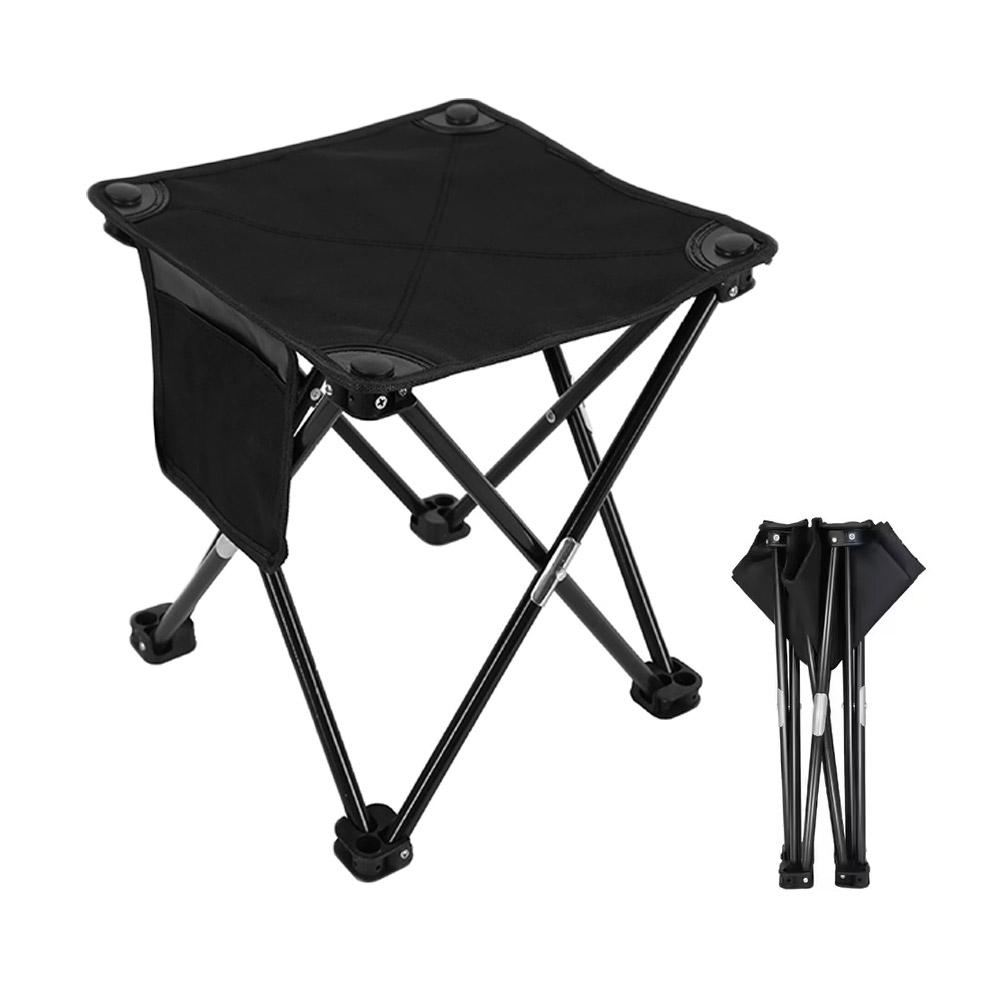 Outdoor Folding Chair With Carry Bag Portable Camping Lightable Folding Stool Fishing Durable Four Corner Small Maza
