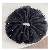 Langzu Large Pearl Satin Hair Elegant and Stylish for Everyday Leaves No Adds Volume to Hair Scrunchies, Ties, Use, 2-Piece Set, Marks, Hair, Women's