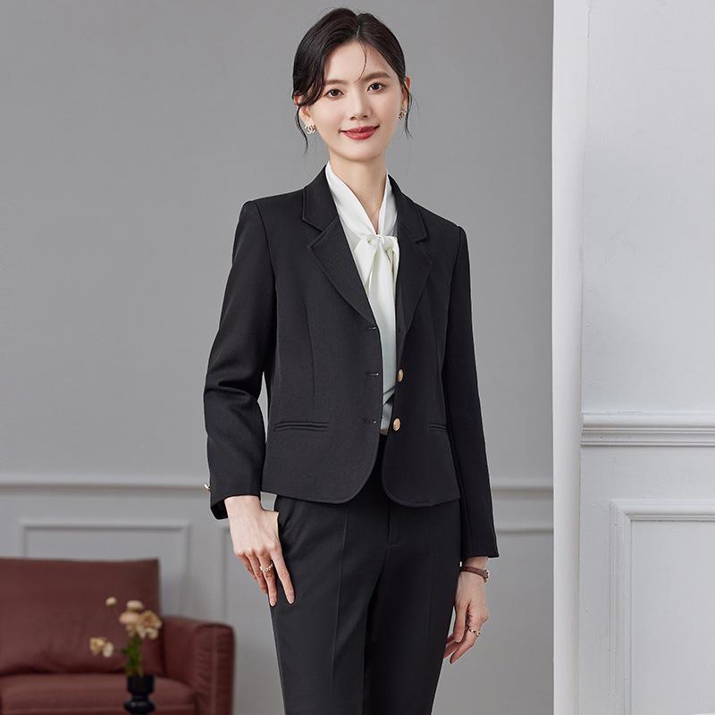 Women's Autumn 2024 Professional Suit Set – Short Blazer Jacket for Formal Work