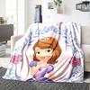 Princess Sofia'S Garden Flannel Blanket Super Soft Warm Cozy Blanket For Sofa Bed Office Travel Allseason Home Decor Gift