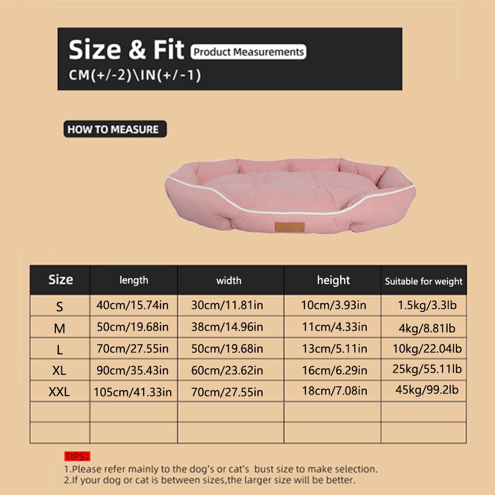 Dog Nest Four Seasons Universal Pet Nest Anti Slip Pet Mat Yuanbao Shaped Dog Mat Dog Bed Pet Mat