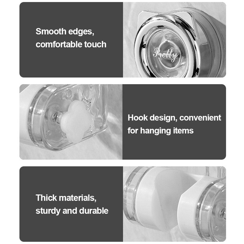 with Hooks Showerhead Bracket Suction Cup Sprayer Fixed Base Bathroom Accessories