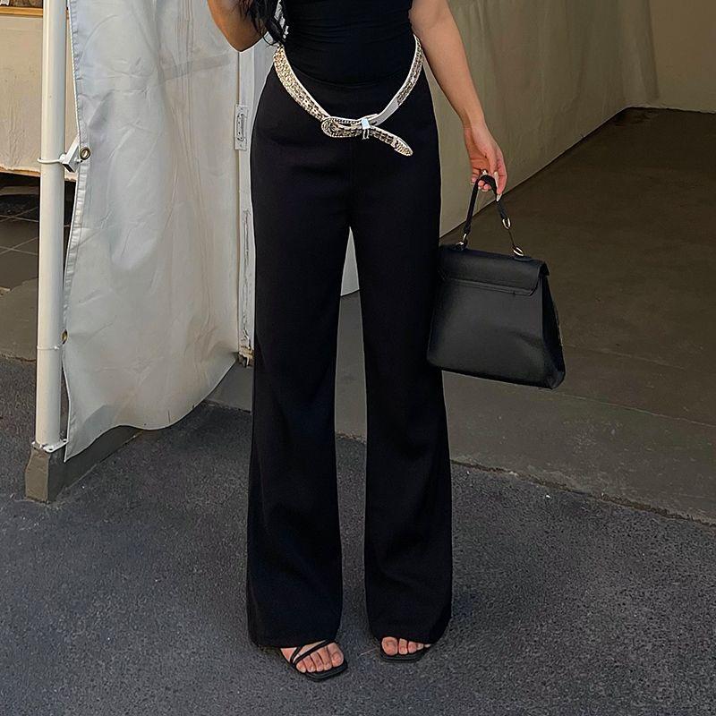 

mm Brother Nan Loose-Fit High Waist Thin Suit Casual Pants Black [extended]] 3XL