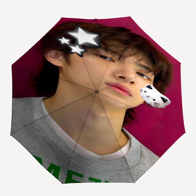 

1PC CORTIS JUHOON Automatic Open/Close, 8-Rib Durable Frame Compact Travel Umbrella for Men & Women S1222047