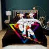 Skateboard Duvet Cover Set Hip Hop Style Bedding Set Colorful Rainbow Tie-Dye Hippie Abstract Graffiti Art Polyester Qulit Cover