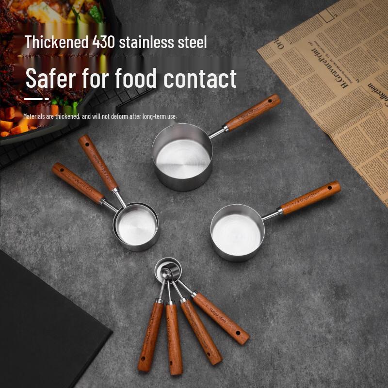 Stainless Steel Measuring Cups and Spoons Set
