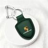 Leather Car Emblem Keychain For Porsche Cayenne Panamera Macan 911 Taycan Boxster Cayman 918 Pajun Keyring Shield Key Chain