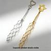 Original Hand-Woven Net Bag Charm Keychain: Stylish Lipstick Holder
