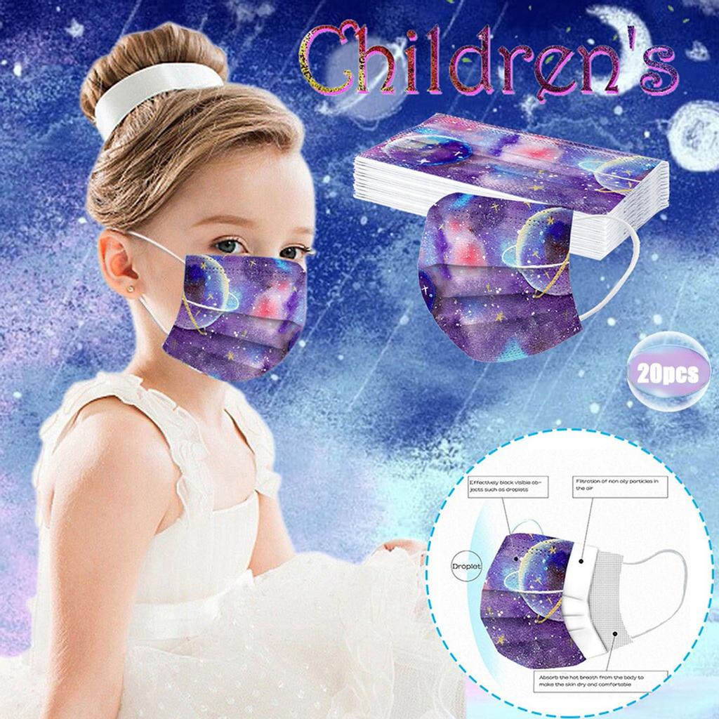 Children's 10/20/30/50 PC Star Printed Breathable Disposable Mask