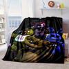 Fnaf Character Collage Blanket Flannel Blanket for bed, sofa, Camping, Hiking, Picnic Essentials, gift for family Fan gifts
