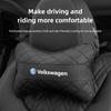 T26Car Seat Headrest Plaid Leather Neck Pillow For Volkswagen Golf Amarok T5 Phaeton Passat b6 Memory Foam Head Support Accessories