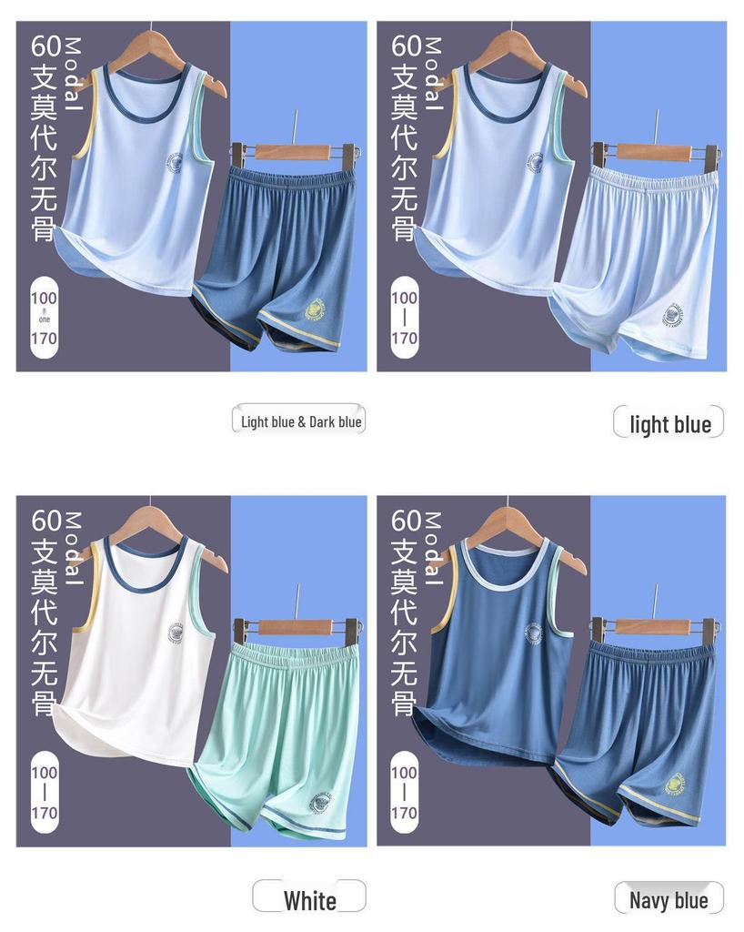 Class A Boys Sleeveless Summer Modal Pajama Set