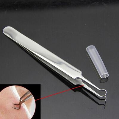 Edelstahl gebogen Gesichts Mitesser Akne Pickel Komedonen Clip Remover Tool