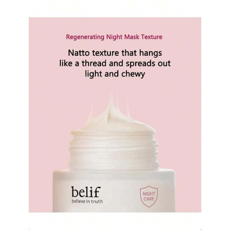 Belif Super Knights Mască de Noapte Regeneratoare 75ml, Îngrijire Riduri Fermitate K-Beauty, Hidratare Profundă, Anti-Îmbătrânire