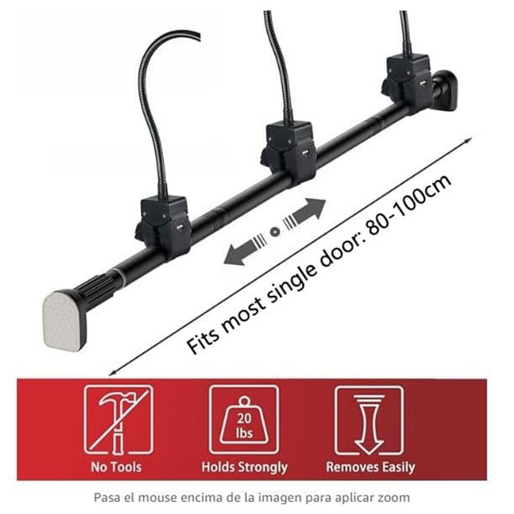 Adjustable Garland Hanger Fits 31-39in Doors Heavy-Duty Christmas Decoration Holder Glue-Damage-Free No Screws Drilling