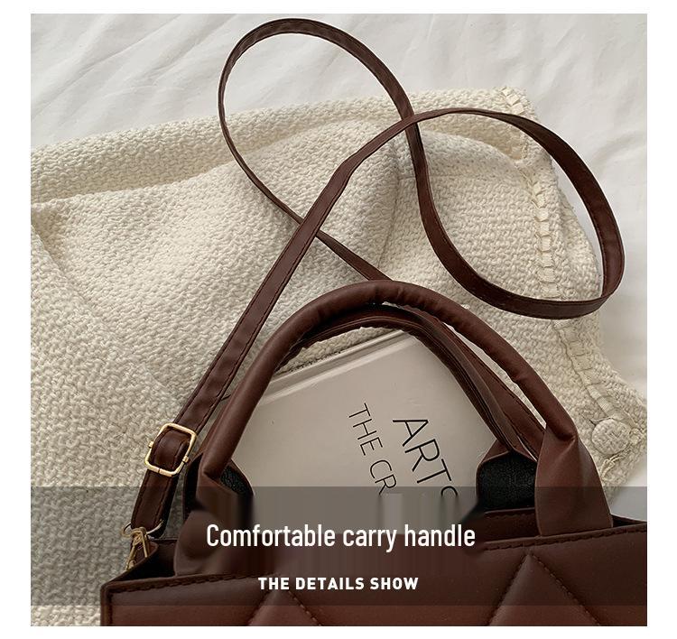 Geantă Tote Diamant Modă Simplă 2024 - Geantă de Umăr Messenger de Primăvară cu Capacitate Mare pentru Femei