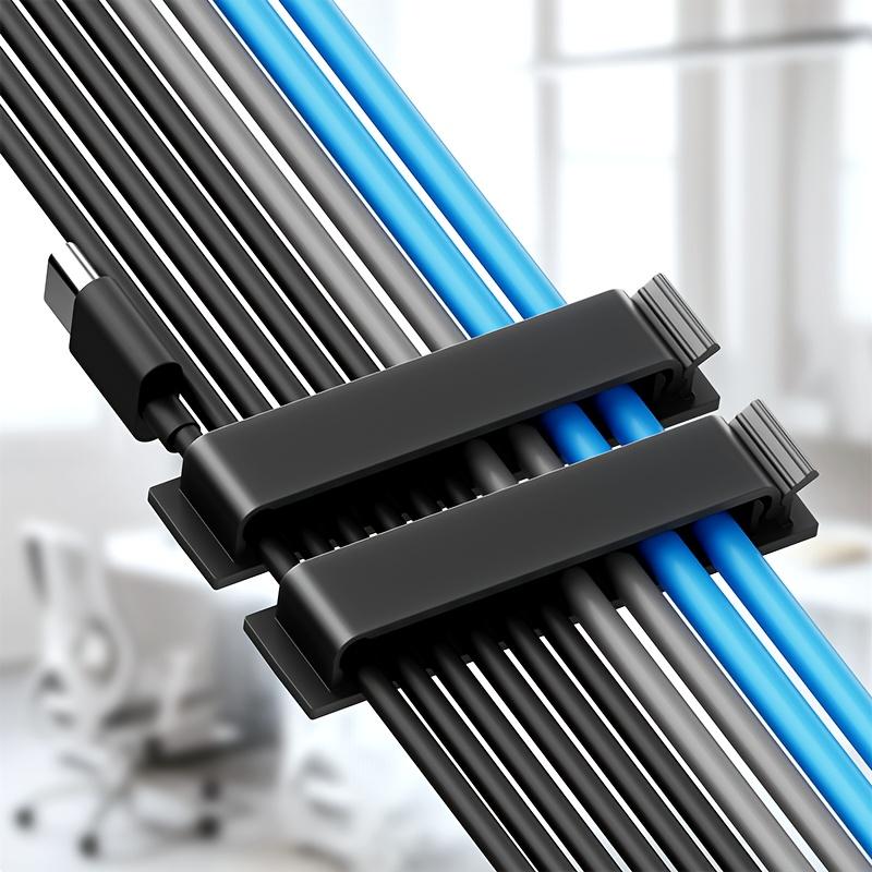 3pcs Self Adhesive Cable Clips 10 Slots Desk Wire Organizer Holder Home Office Car Cord Management Fixer