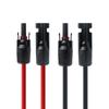 Solar Panel Extension Cable MC4 Connectors,14AWG (2.5mm²) Male-Female PV Wire 1 Core, Red Black DC Cable , 1000V 30A, (1m/2m/3m)