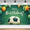 10th/7th/9th Birthday Banner with Soccer Ball, Party Supply, Decorations, Backdrop for Birthday Party Decorations, Photography Accessories.