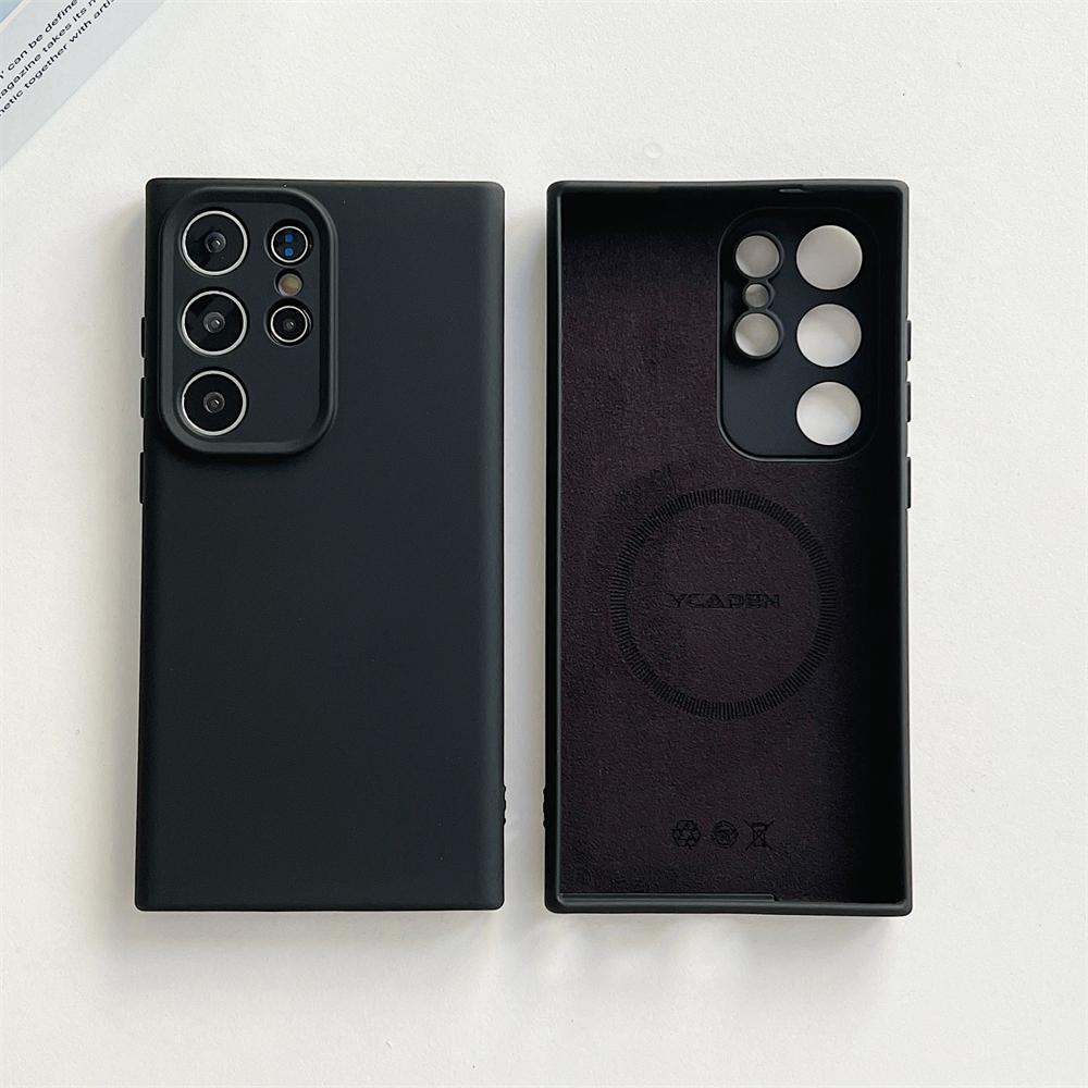 Voor Draadloos Opladen Vloeibare Siliconen Telefoonhoesje voor Samsung S26 S2 Ultra S24 S23 S22 Plus Magnetisch Schokbestendig Zacht Hoesje