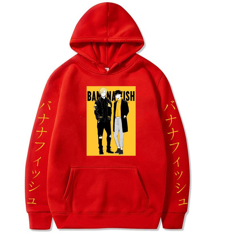 Mikiny Banana Fish Dámské Pánské Mikiny s kapucí s dlouhým rukávem Unisex Cool Streetwear Y2K Streetová móda Pulovr Oblečení
