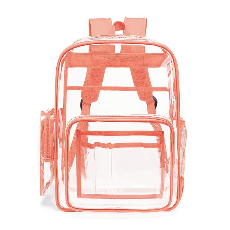 Large Capacity Waterproof Transparent PVC Backpack for Students and Travelers