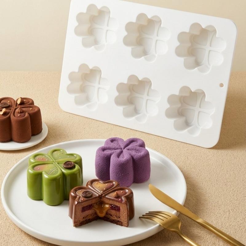 Four-Leaf Clover Design Silicone Chocolate Mold French Mousse Cake Mould Dessert Baking Tools Kitchen Silicone Bakeware