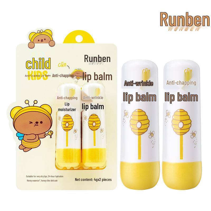 Runben Lip Balm for Kids - Moisturizing & Nourishing Lip Care for Boys and Girls in Autumn/Winter