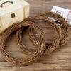 Natural Rattan Wreath Rings Christmas DIY Wall Decor 25/30cm Retro Rattan Wreath DIY Door Hanger for Home Wedding Fall Decor