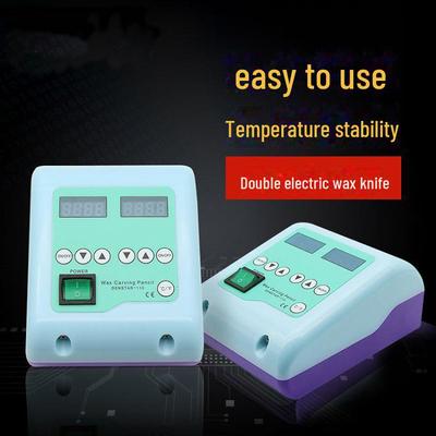 Dual-Pen Electric Wax Engraving Knife with Adjustable Temperature for Dental Technicians