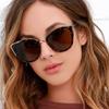Vintage Cat Eye Sunglasses Women Fashion Designer Leopard Print Black Gradient UV Protection Stylish Cateyes