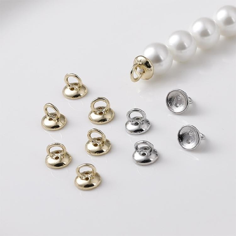 Multipurpose Pearls Clasp Endings Stylish Pearls Ends Strong Alloy Clasps for Beading and Clothing Embellishment