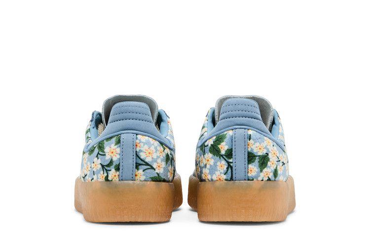 adidas Sambae Liberty London Bordado Floral Azul Creme Branco (Mulheres