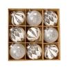9pcs Transparent Painted Christmas Balls Set Plastic Christmas Tree Pendant  Home Xmas Decor