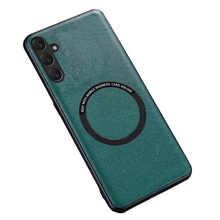 

For Samsung Galaxy S24+ Magnetic Case PU Leather+TPU Drop-proof Phone Guard Cover