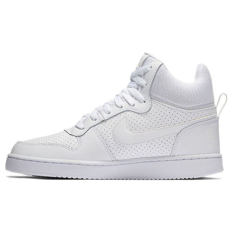 Nike Court Borough Mid Synthetic Leather Comfortable Sports Slip Resistant Durable Mid Top Sneakers Women sneakers White 844906-110