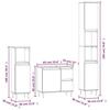 VidaXL Ensemble de meubles salle de bain 3 pcs blanc bois d'ingénierie 3190213