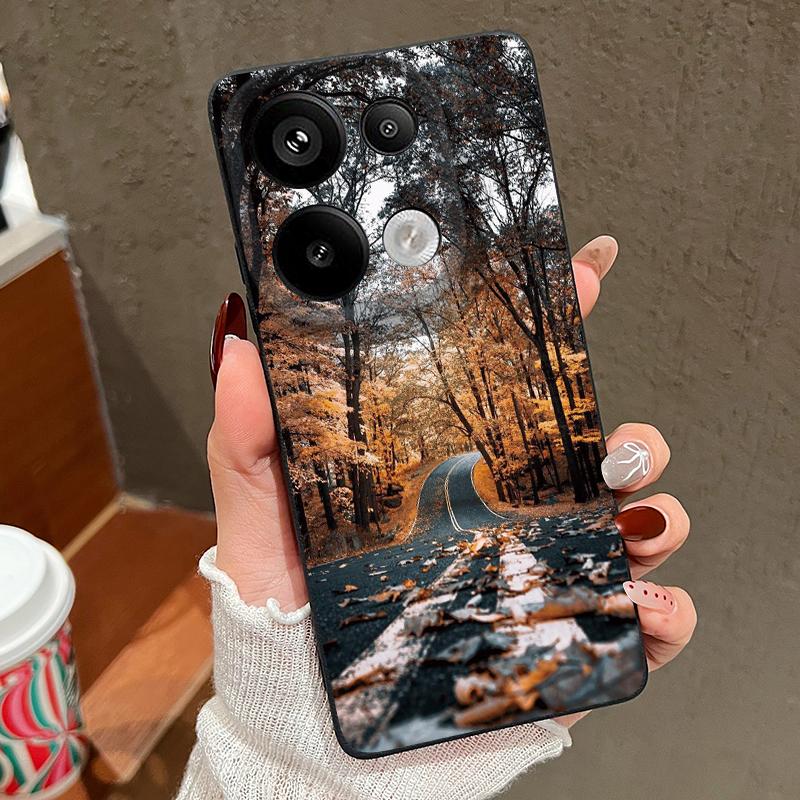 Custodia con Stampa Strada di Montagna Per Xiaomi 13T Pro Redmi Note 15 Pro 4G Redmi Note 14 13 Pro+ 5G Copertura in Silicone con Texture in Pelle